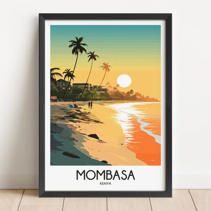 Mombasa Vintage Style Print