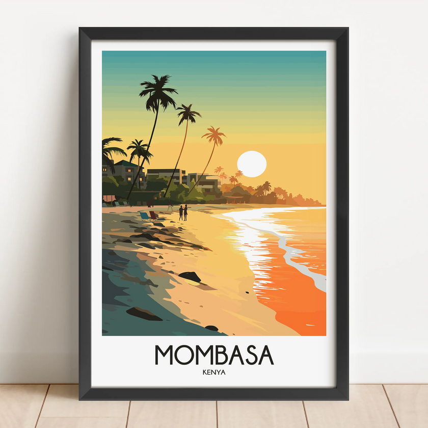 Mombasa Vintage Style Print