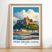 Mont Orgueil Castle Modern Travel Poster