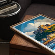 Mont Orgueil Castle Retro Travel Illustration