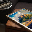 Mont Orgueil Castle Retro Travel Illustration