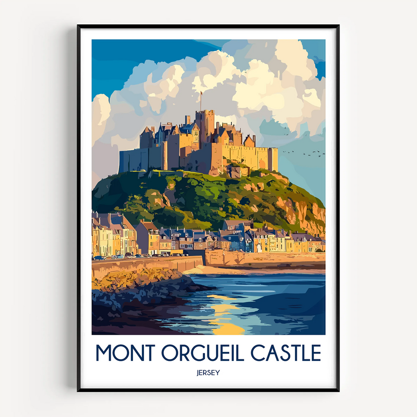 Mont Orgueil Castle Souvenir Poster Print