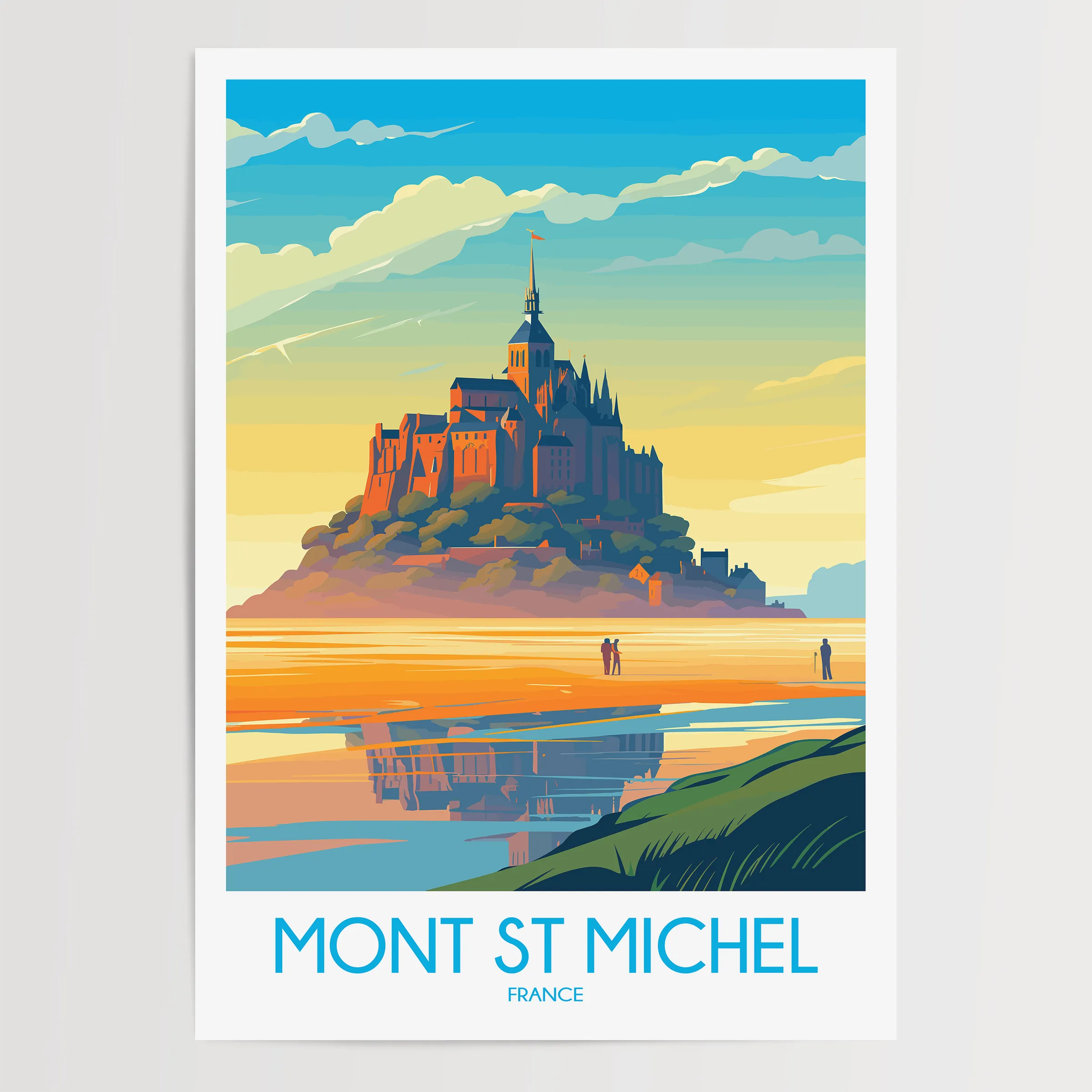 Mont St Michel Minimalist Wall Art
