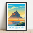 Mont St Michel Vintage Style Print