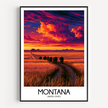 Montana Modern Travel Poster