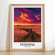 Montana Retro Travel Illustration