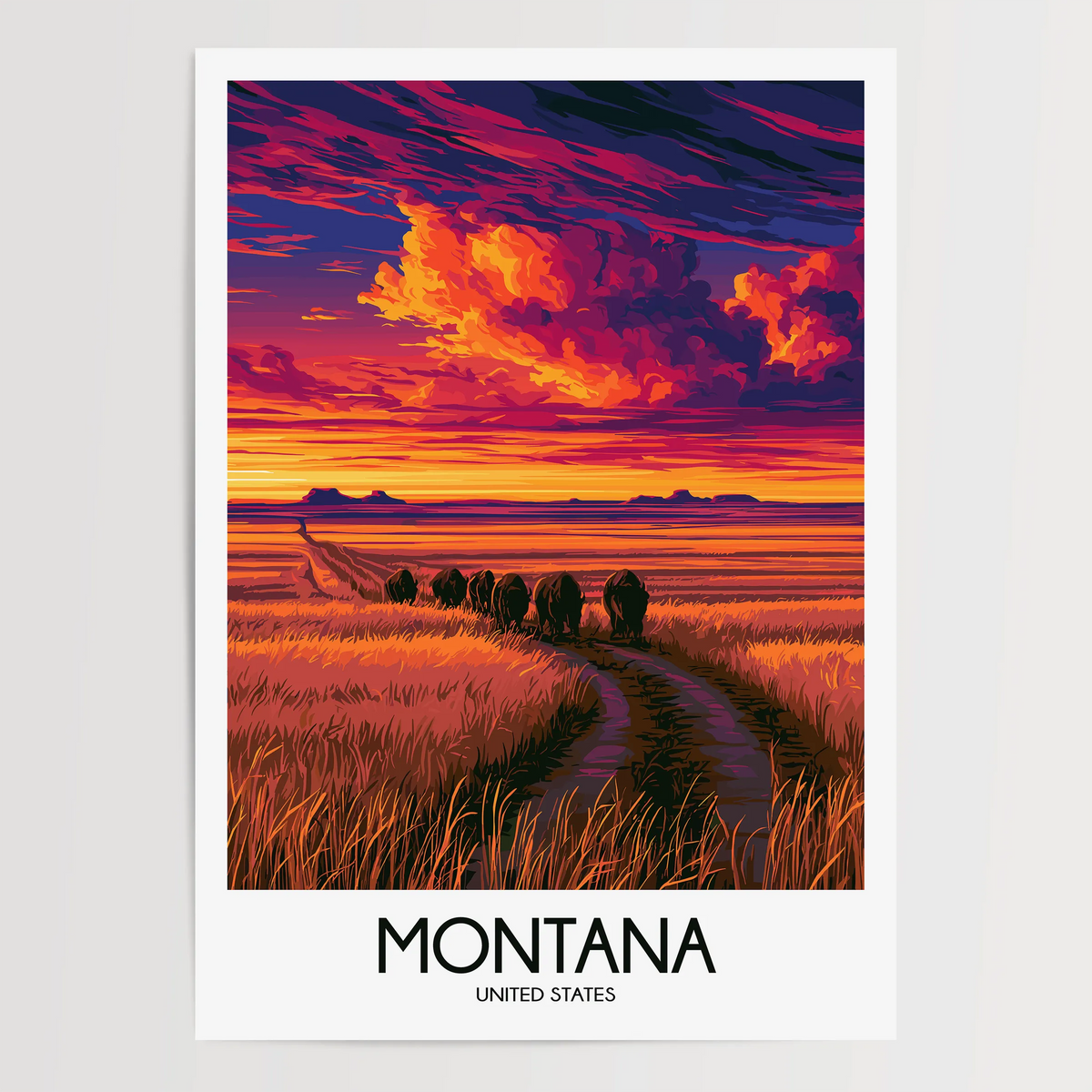 Montana Scenic Landscape Art