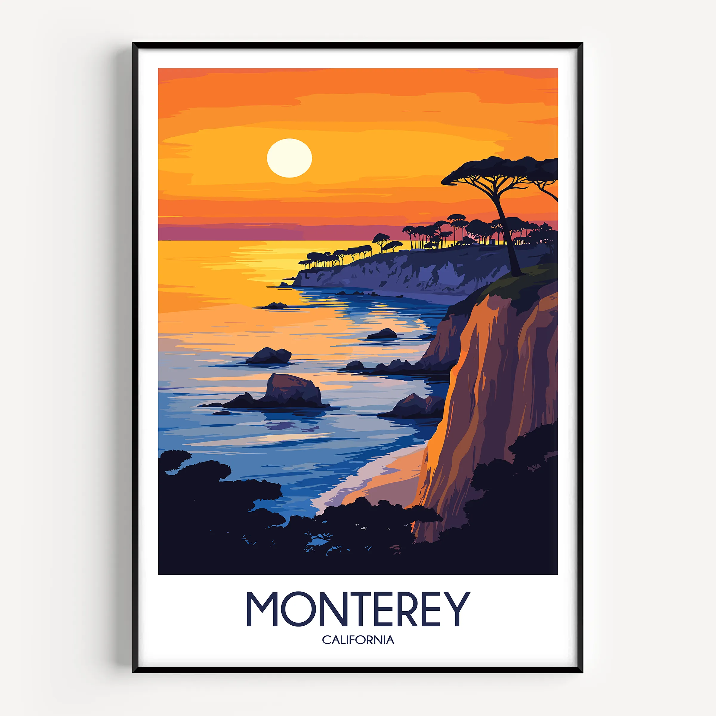 Monterey Vintage Style Print
