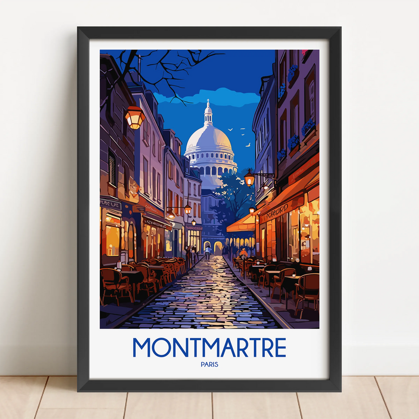 Montmartre Modern Travel Poster
