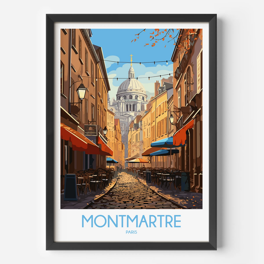 Montmartre Modern Travel Poster