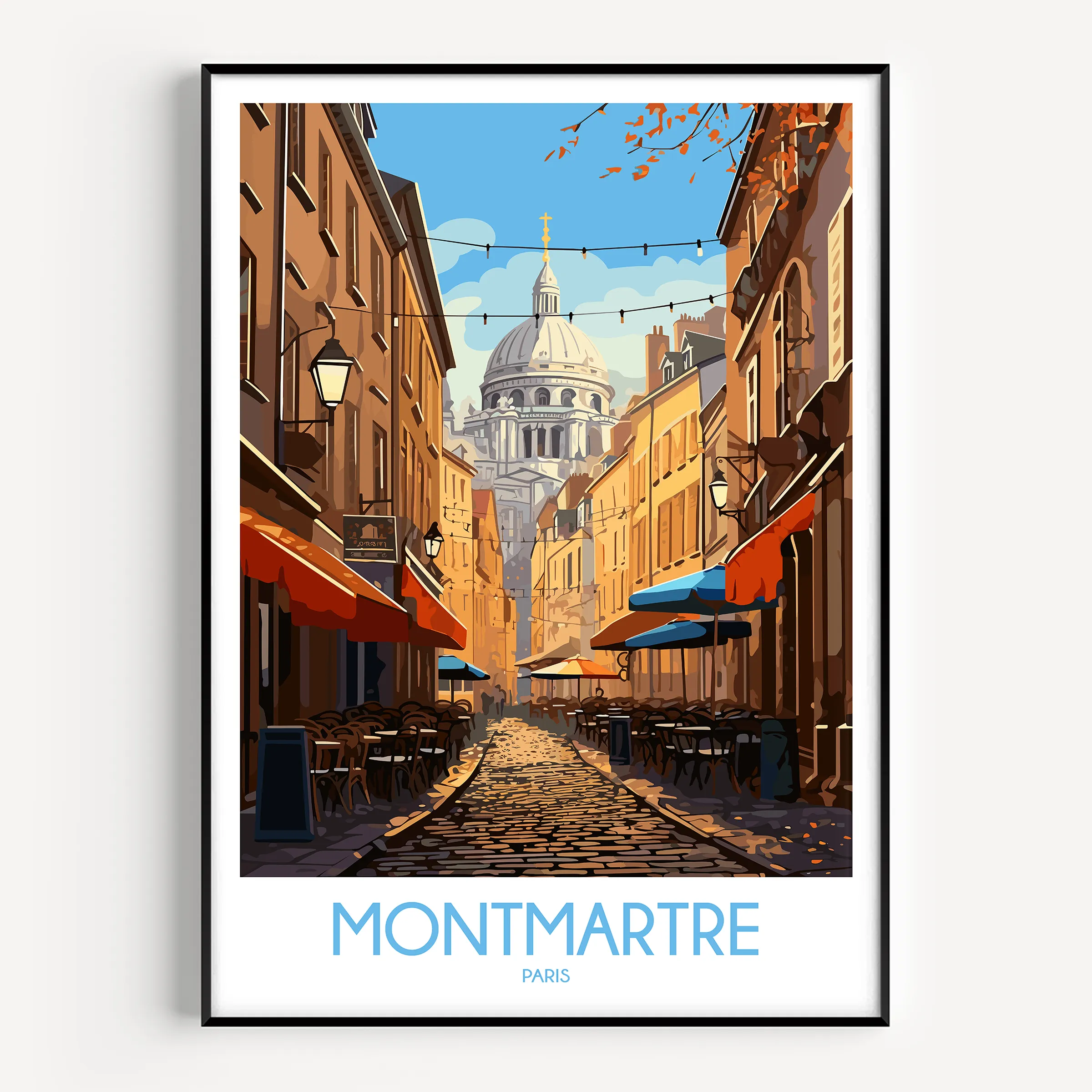 Montmartre Retro Travel Illustration