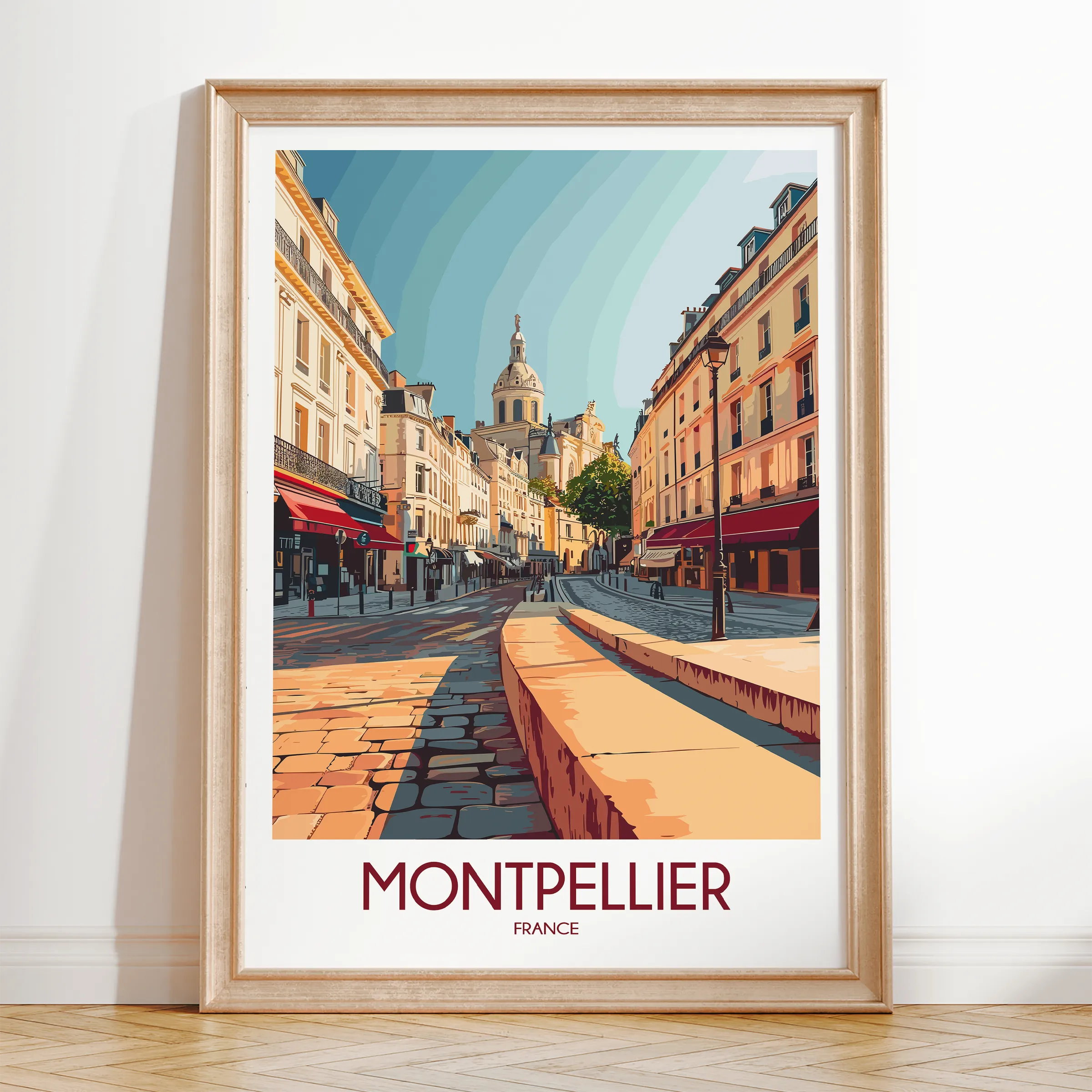 Montpellier Modern Travel Poster