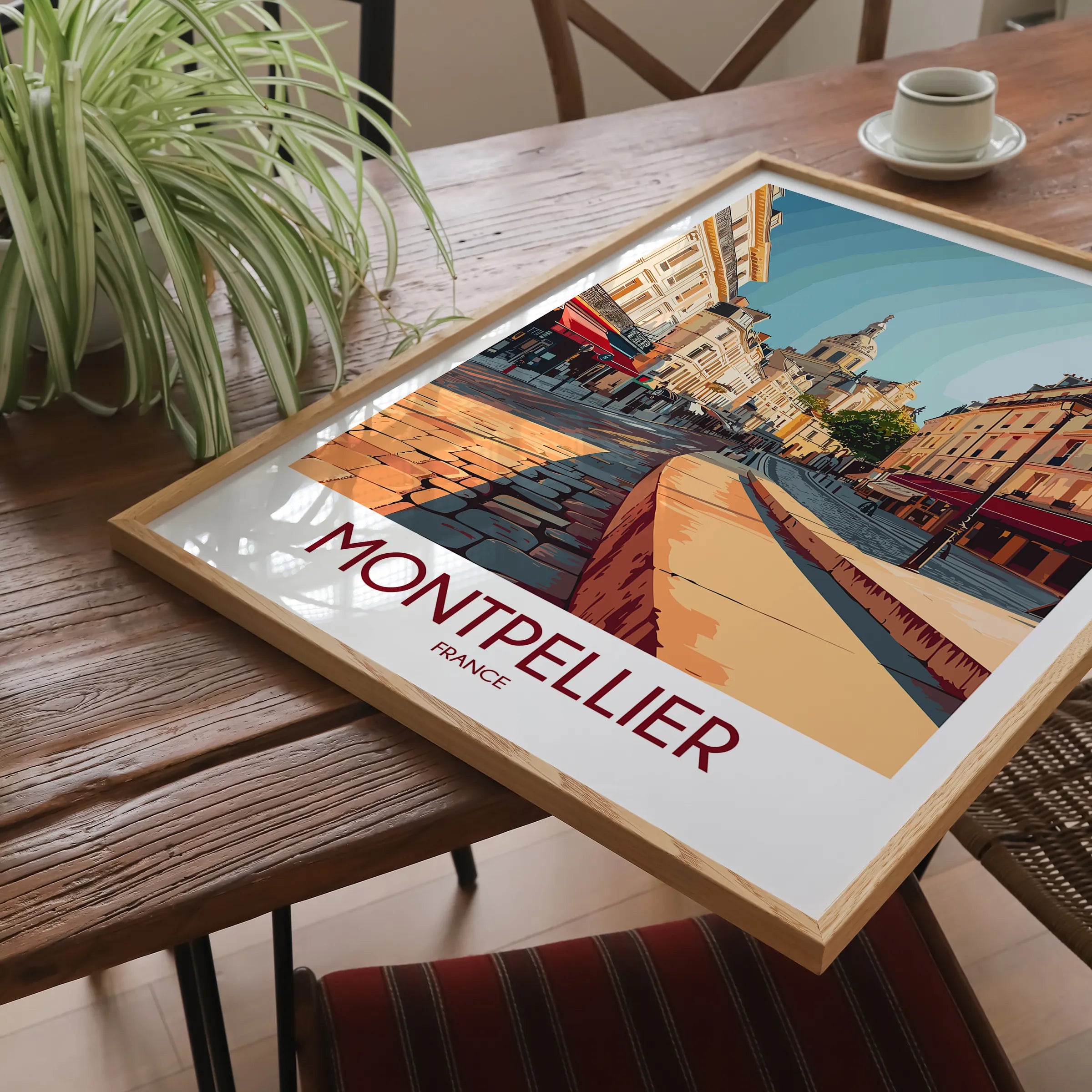 Montpellier Vintage Style Print