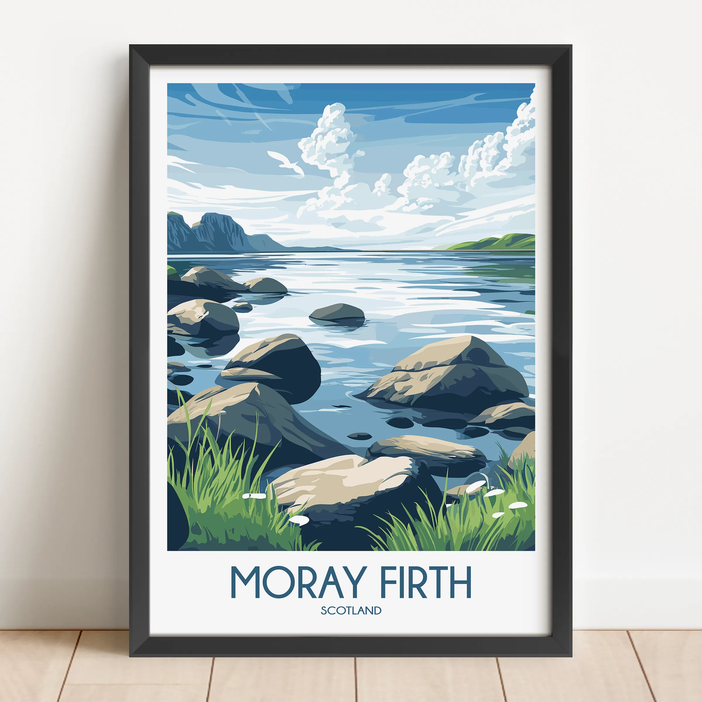 Moray Firth Modern Travel Poster