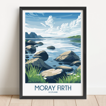 Moray Firth Modern Travel Poster