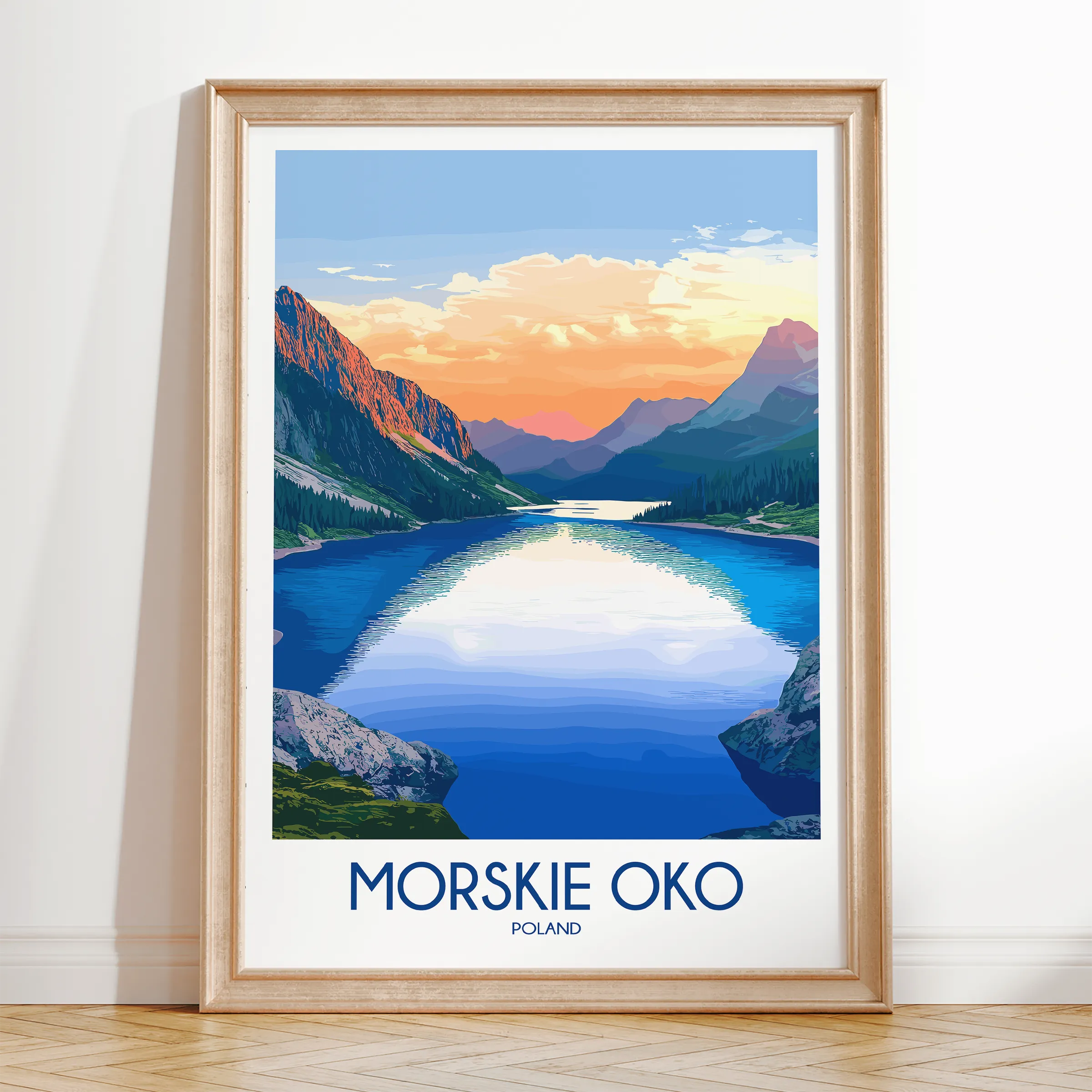 Morskie Oko Modern Travel Poster