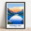Morskie Oko Retro Travel Illustration