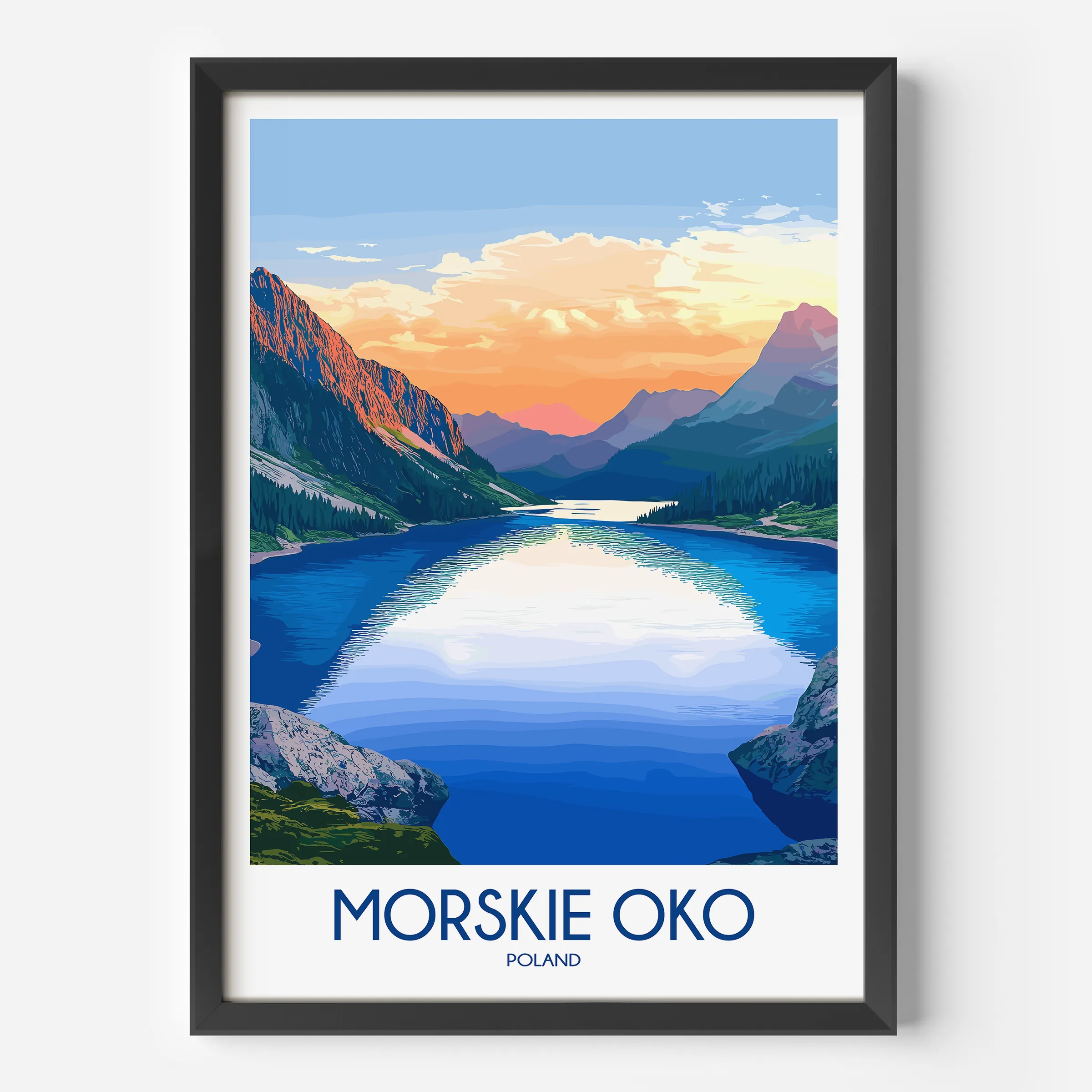 Morskie Oko Vintage Style Print