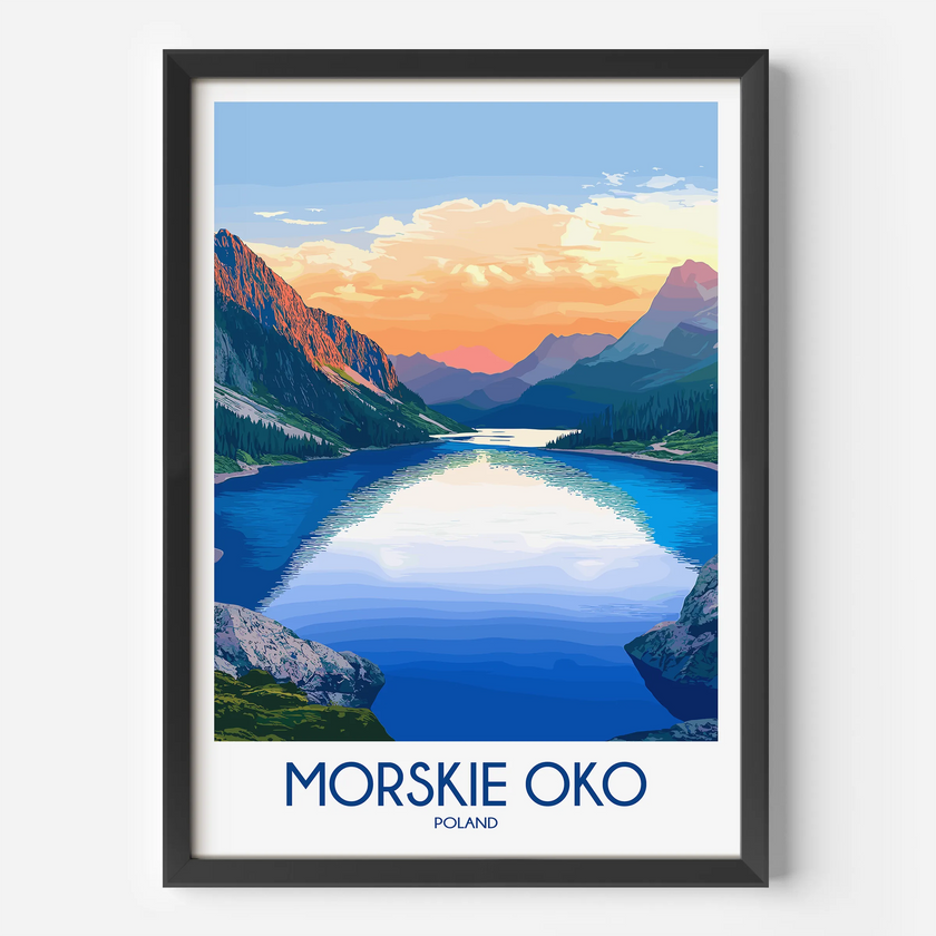 Morskie Oko Vintage Style Print