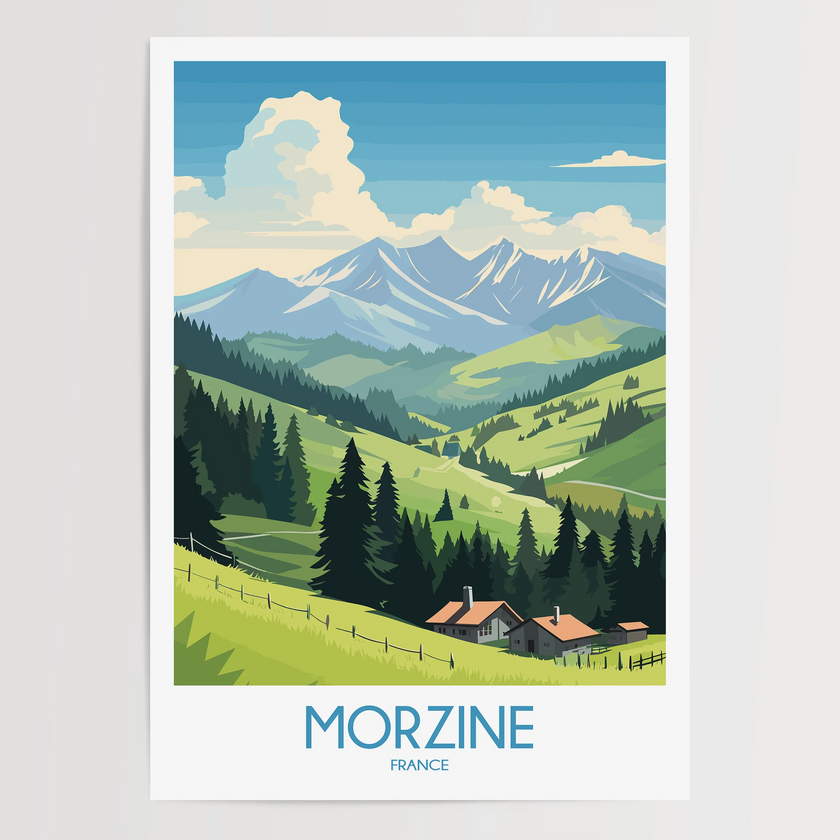 Morzine Modern Travel Poster