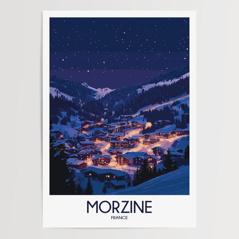 Morzine Retro Travel Illustration
