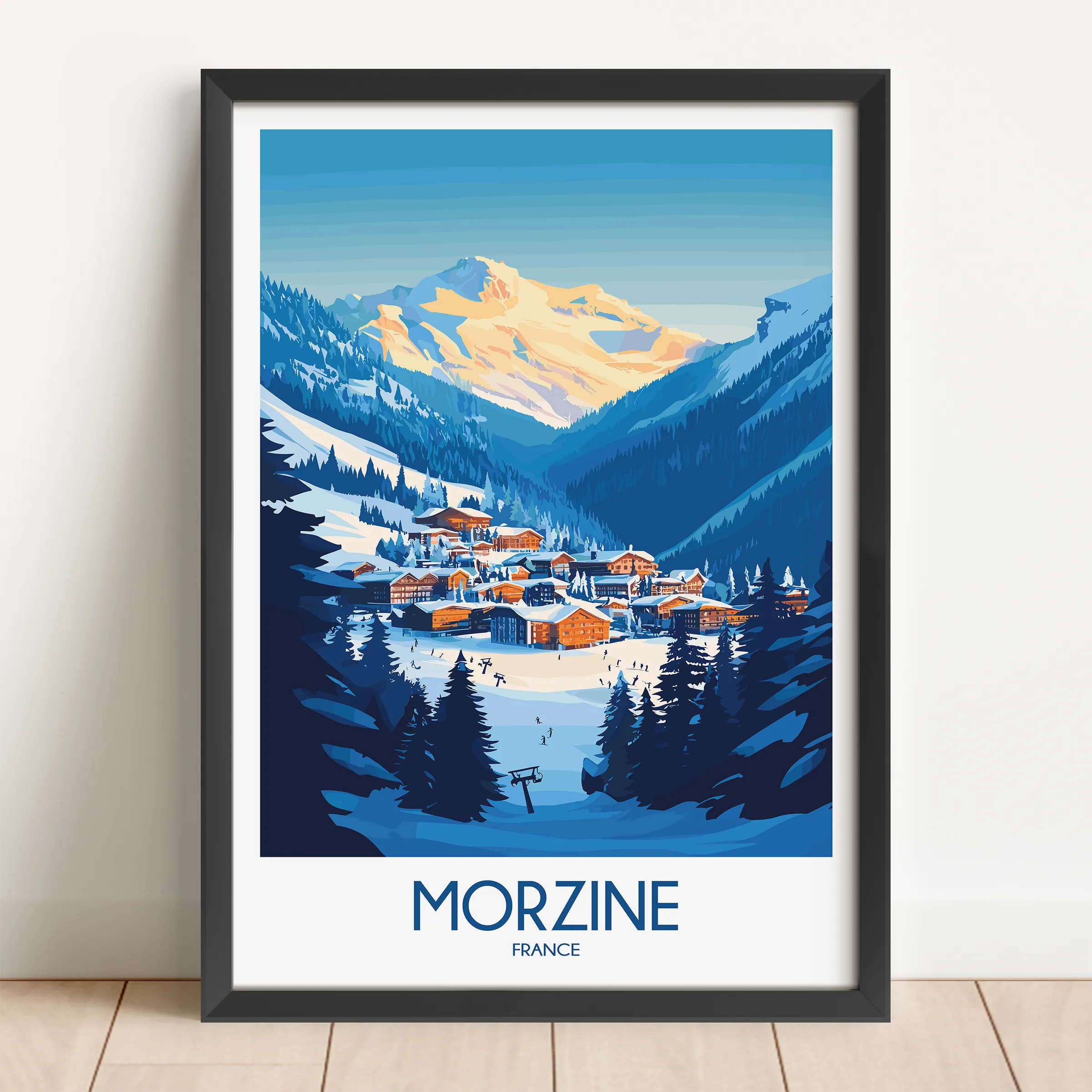Morzine Retro Travel Illustration