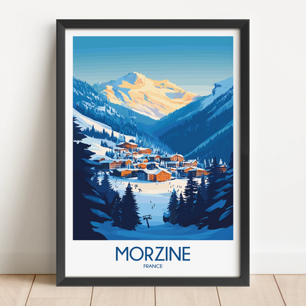 Morzine Retro Travel Illustration