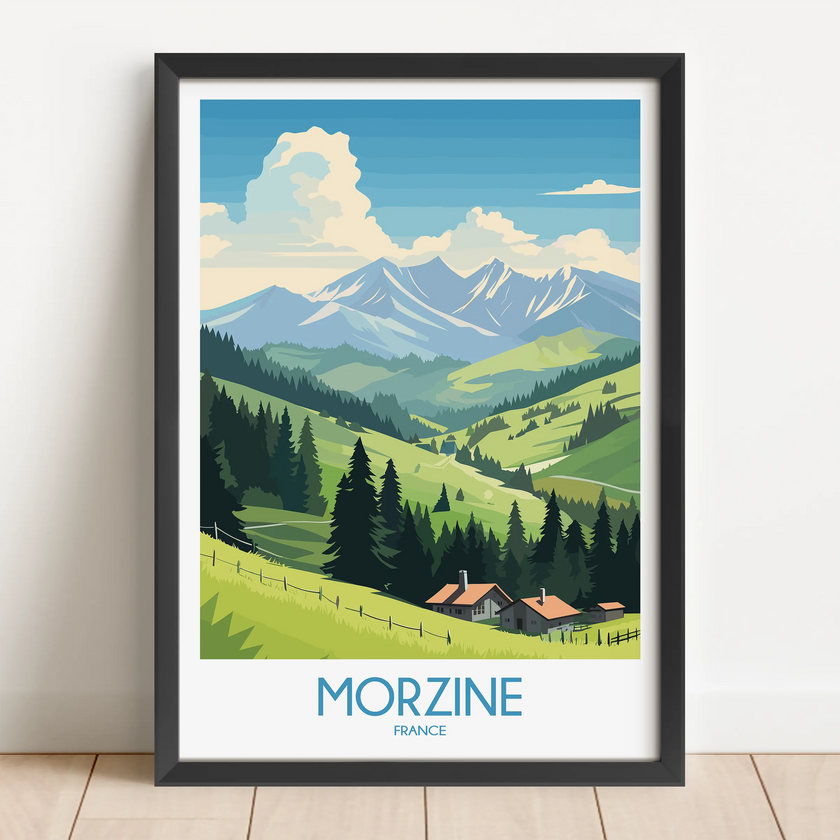 Morzine Retro Travel Illustration