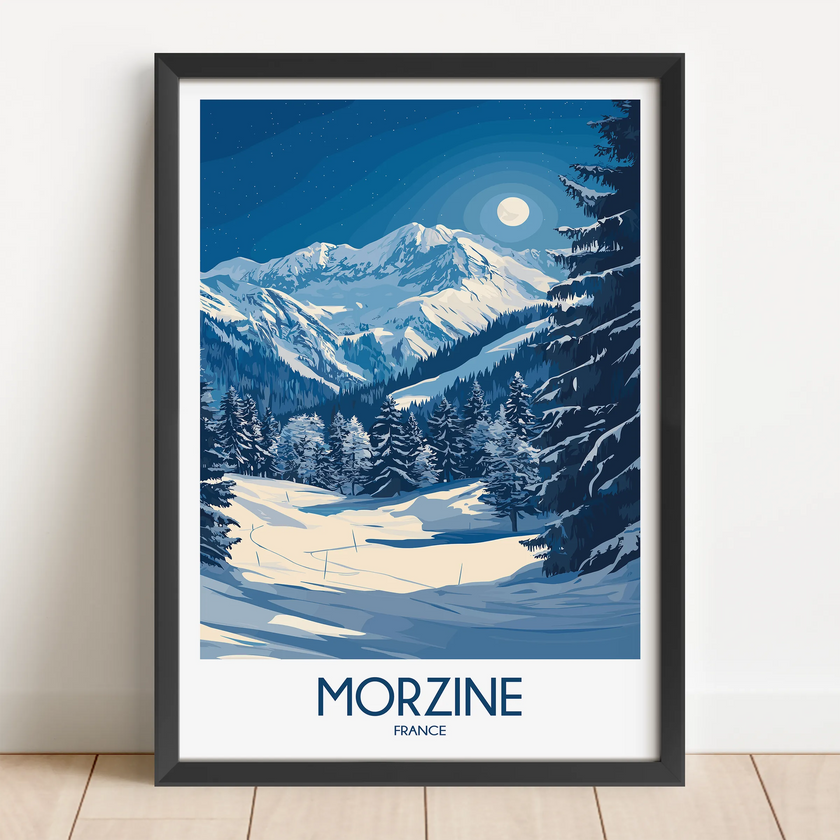 Morzine Retro Travel Illustration