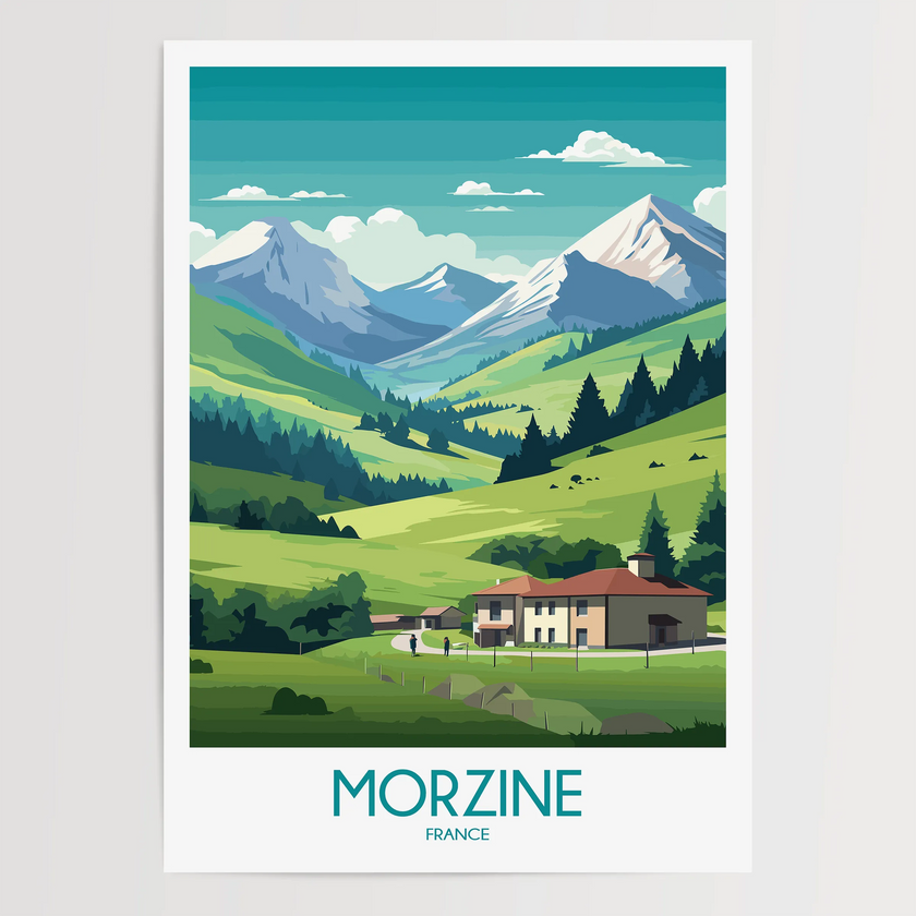 Morzine Vintage Style Print