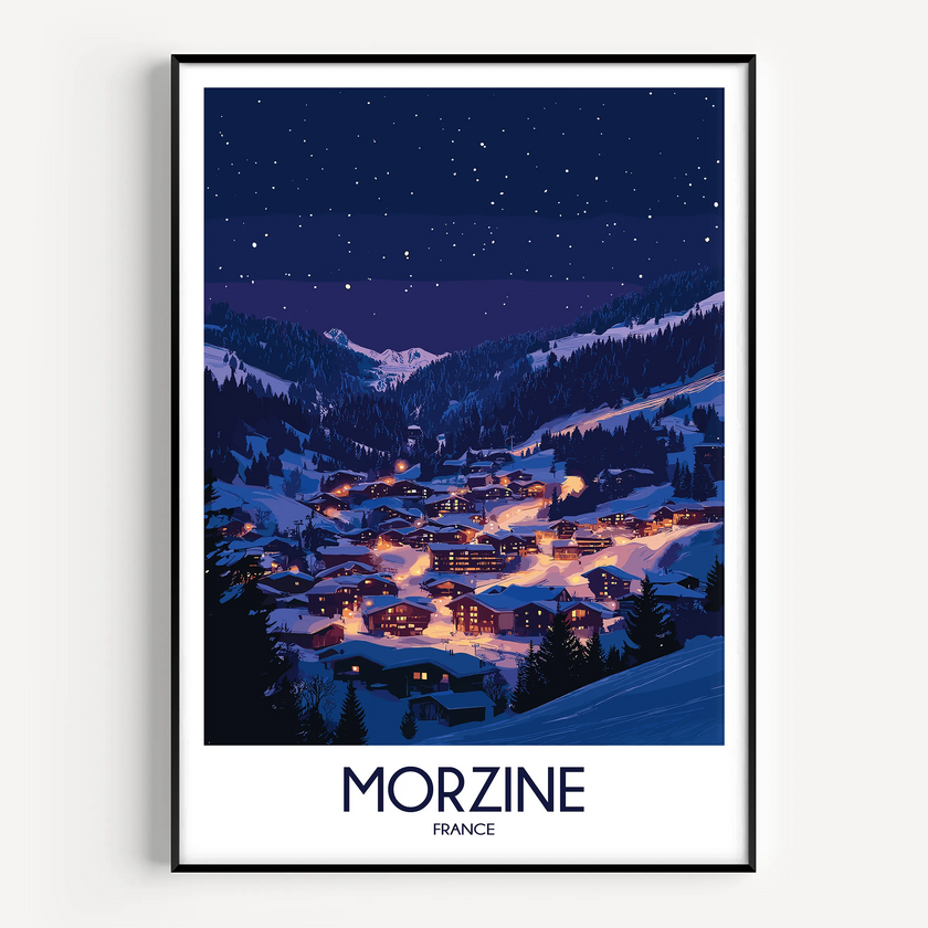 Morzine Vintage Style Print