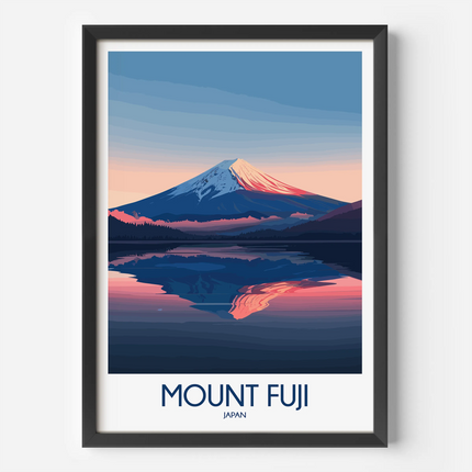 Mount Fuji Modern Travel Poster