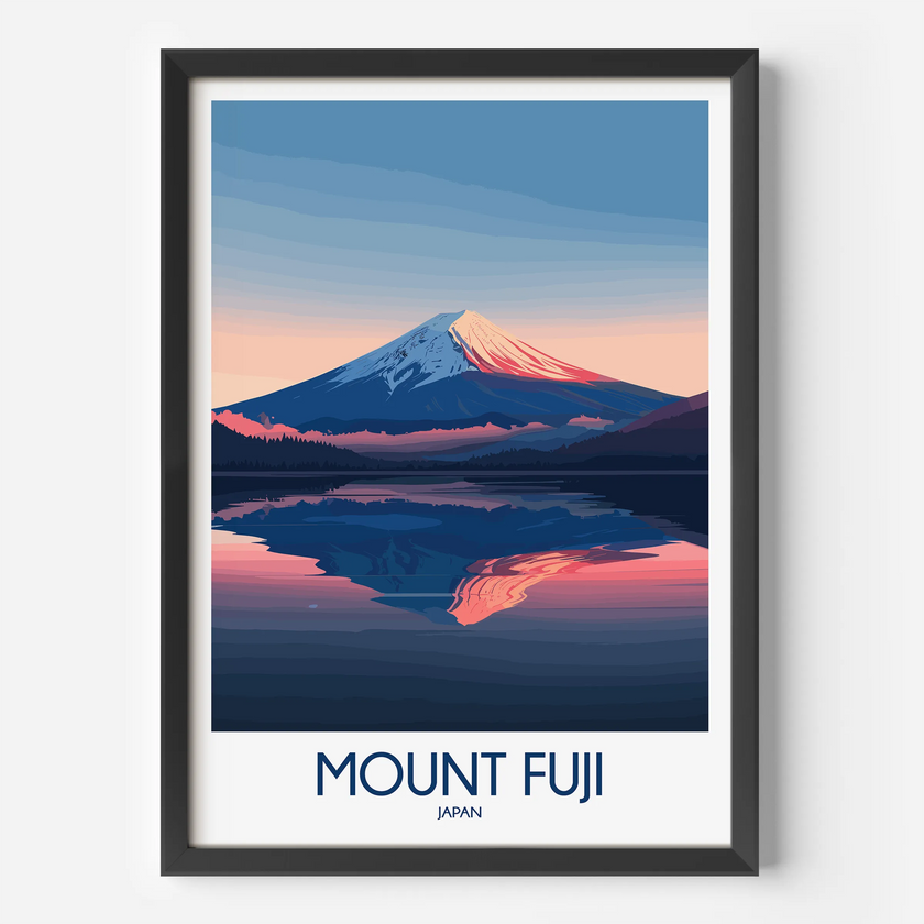 Mount Fuji Modern Travel Poster