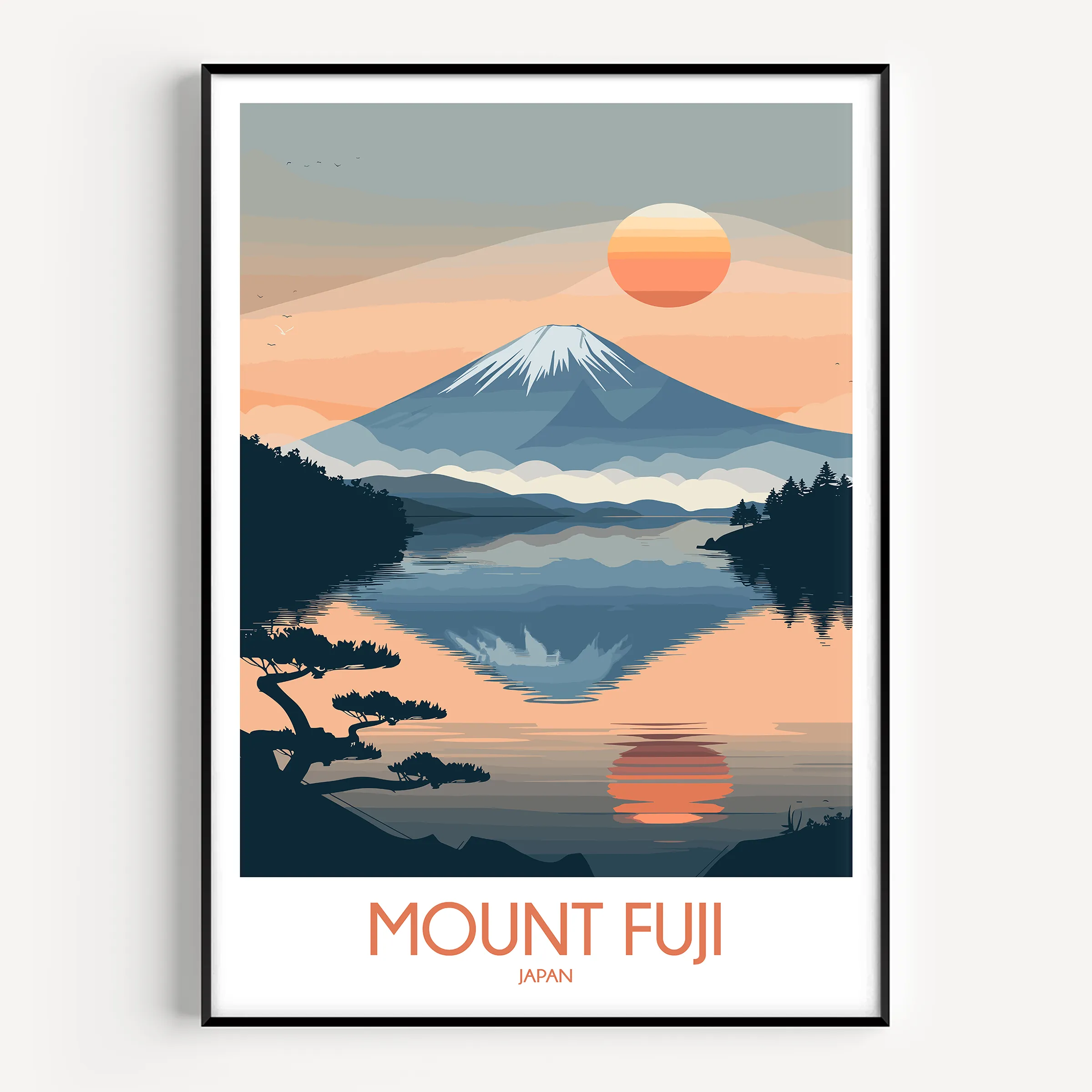 Mount Fuji Modern Travel Poster