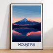 Mount Fuji Retro Travel Illustration