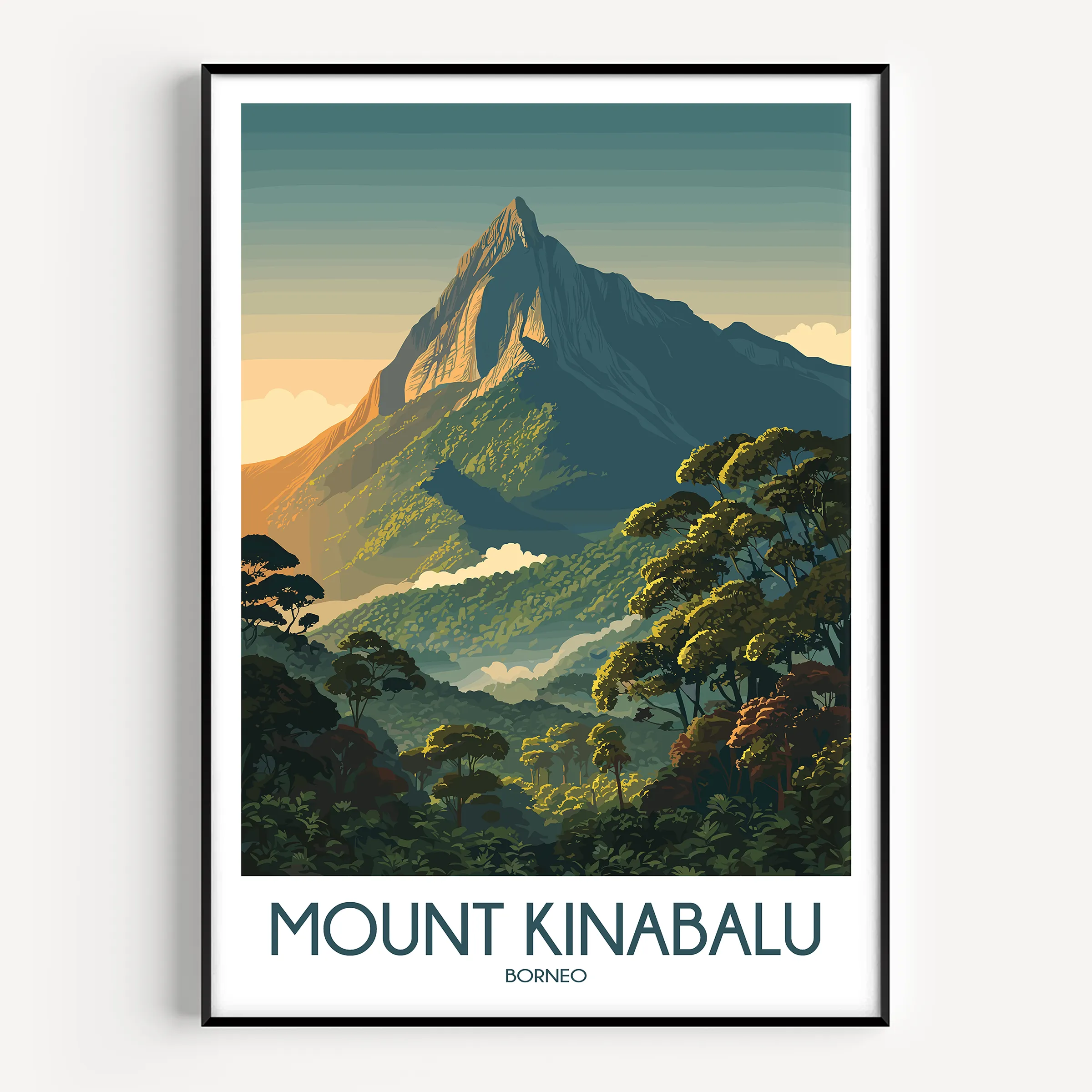 Mount Kinabalu Destination Art Gift