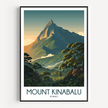 Mount Kinabalu Destination Art Gift