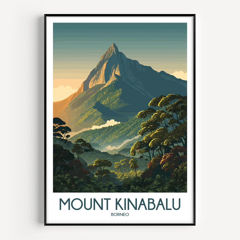 Mount Kinabalu Destination Art Gift