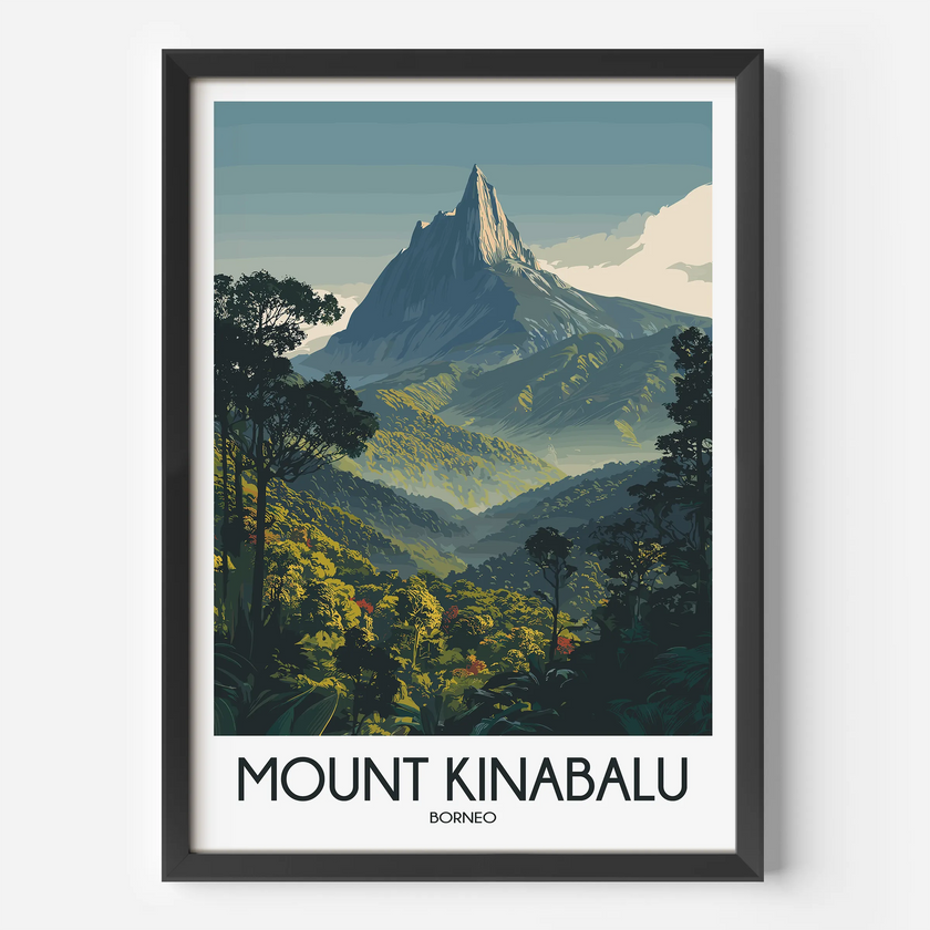 Mount Kinabalu Minimalist Wall Art