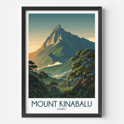 Mount Kinabalu Minimalist Wall Art