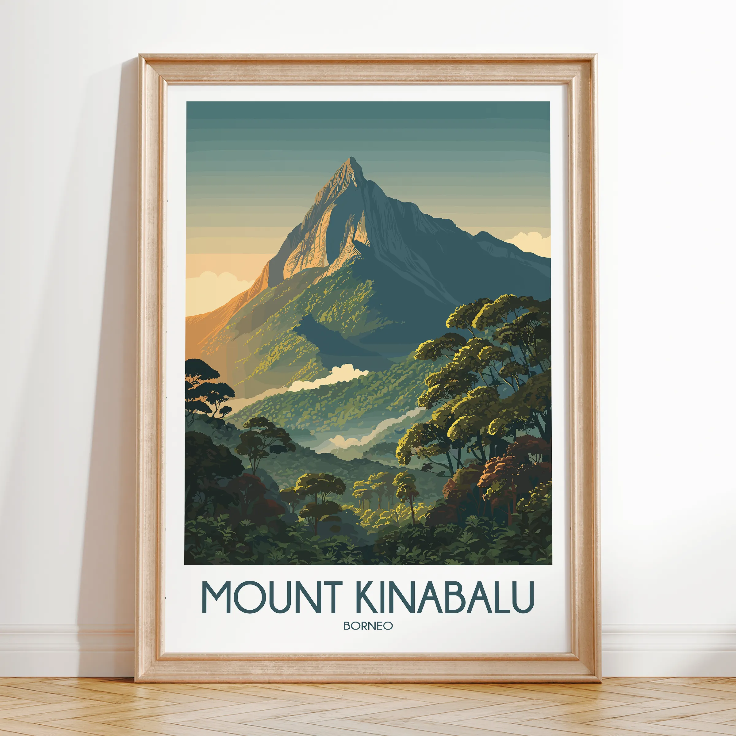 Mount Kinabalu Souvenir Poster Print