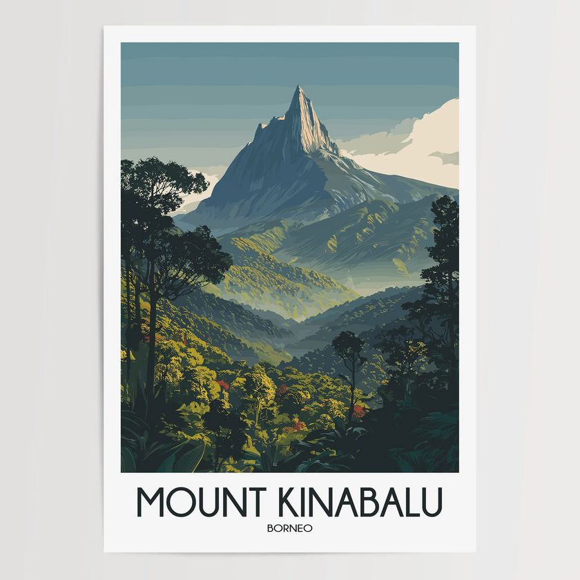 Mount Kinabalu Souvenir Poster Print