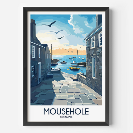 Mousehole Modern Travel Poster