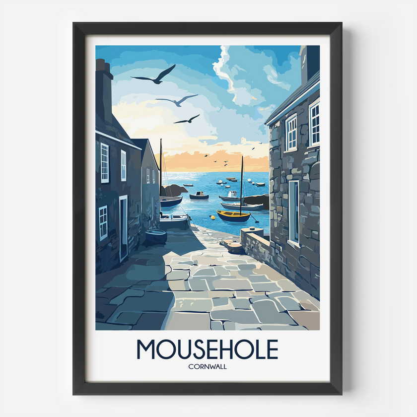 Mousehole Modern Travel Poster