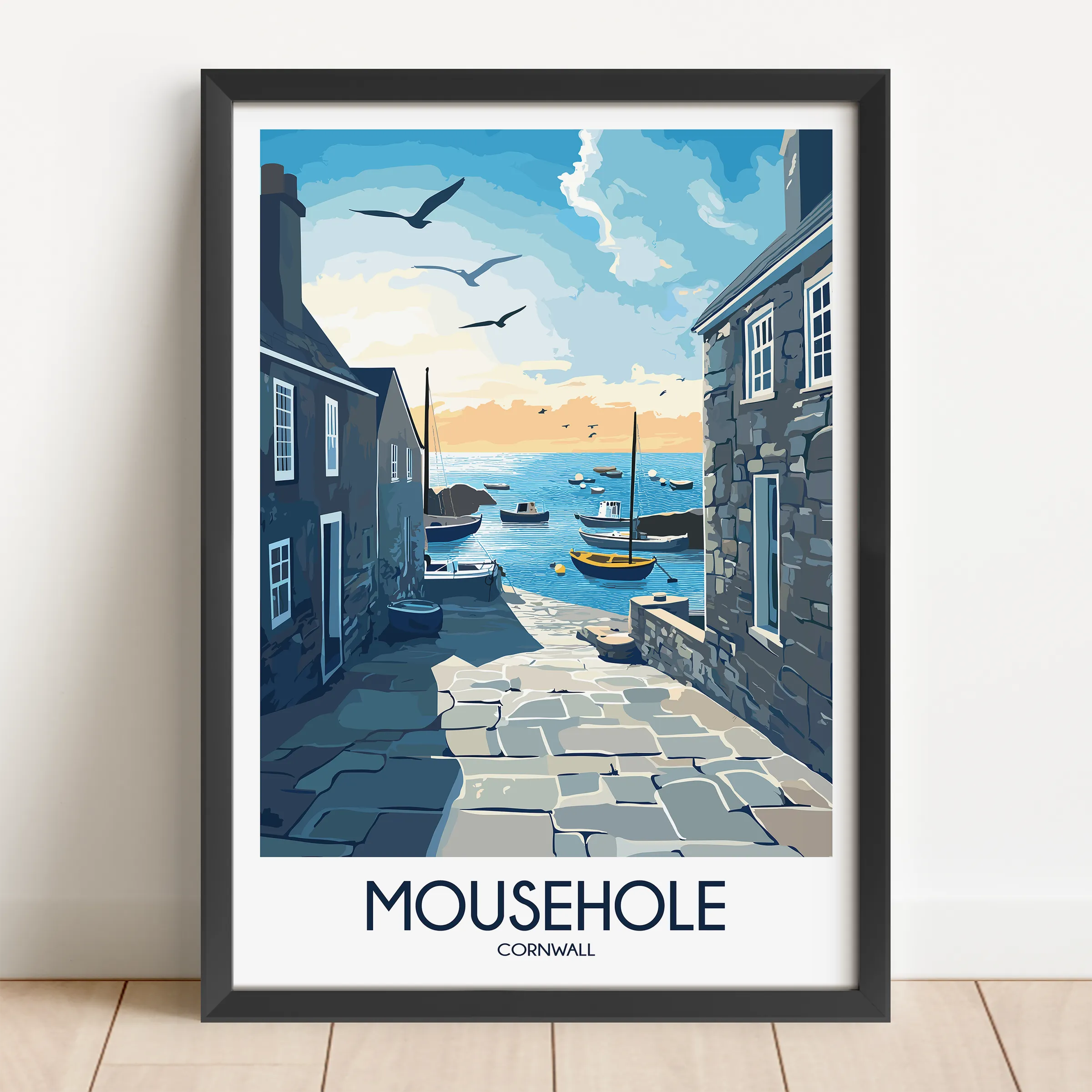 Mousehole Vintage Style Print