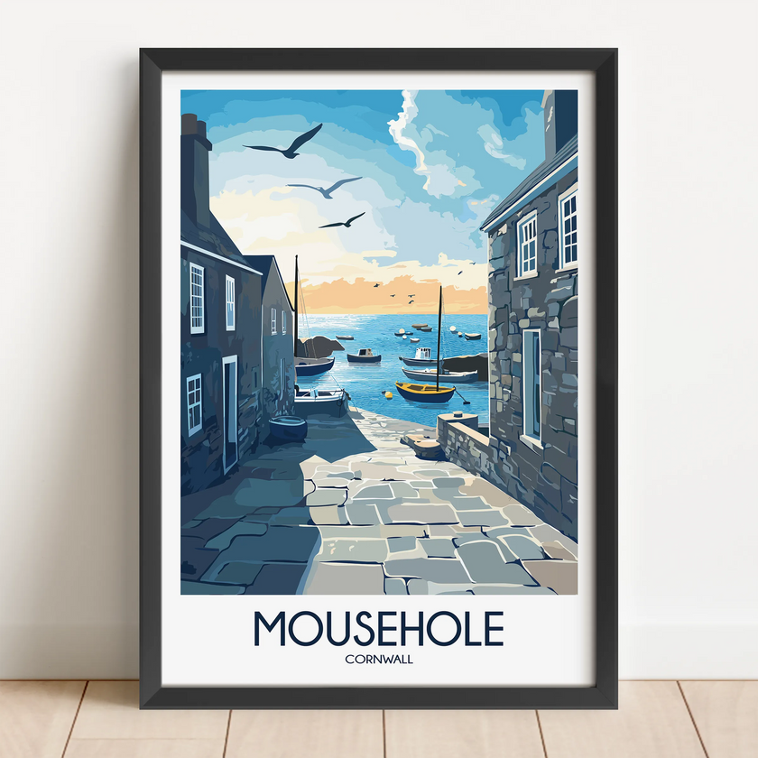 Mousehole Vintage Style Print