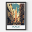 Munich Retro Travel Illustration