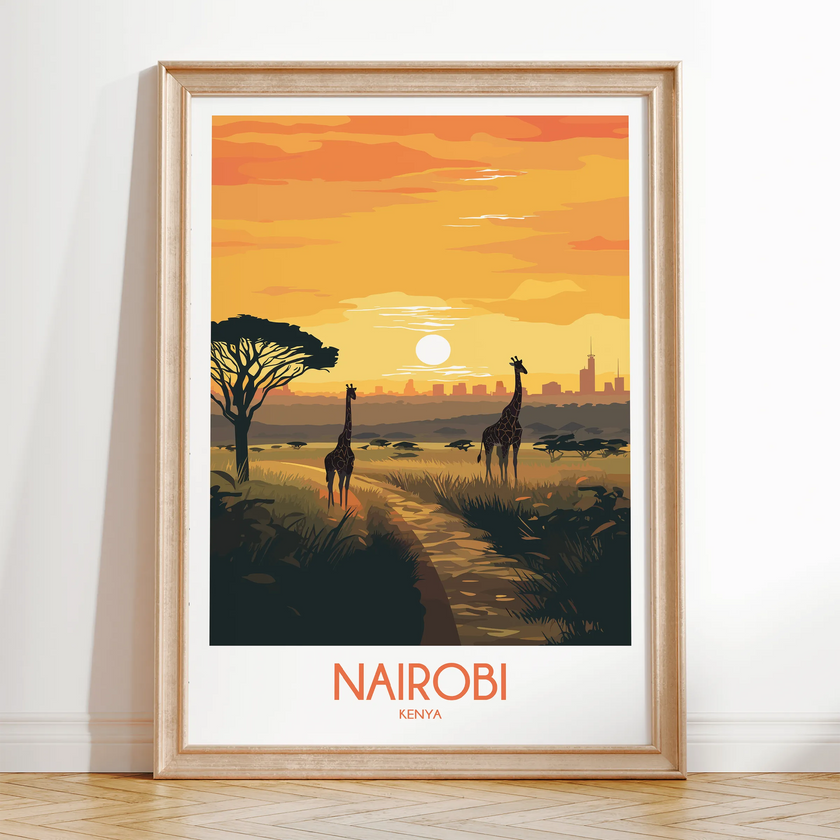 Nairobi Modern Travel Poster