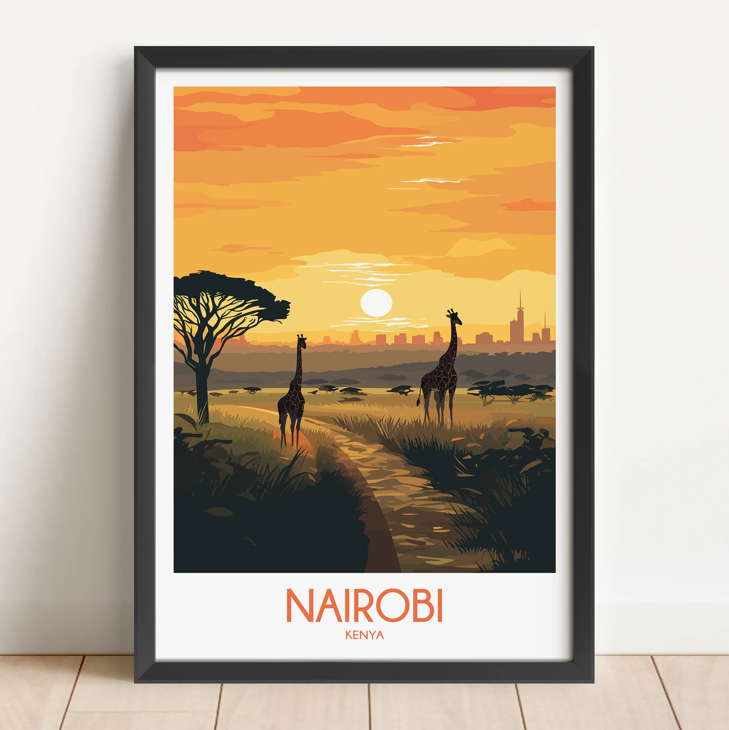Nairobi Vintage Style Print