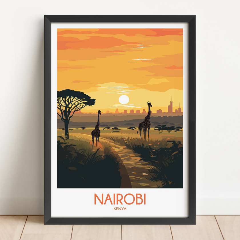Nairobi Vintage Style Print